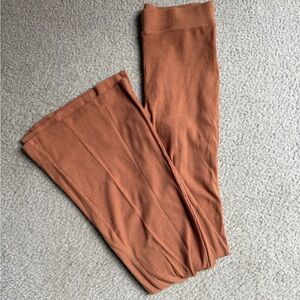 Aerie High Waisted Flare Rib Pants